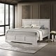 preview thumbnail 26 of 48, Roundhill Furniture Maderne 3-Piece Wood Bedroom Set, Panel Bed and Two Nightstands