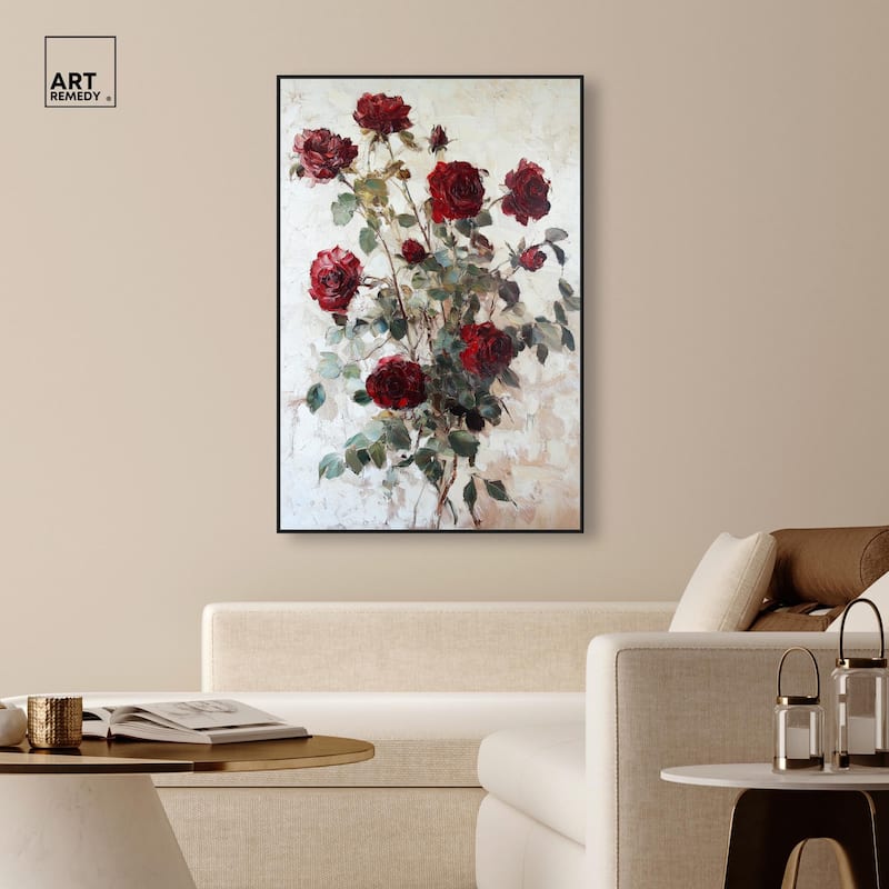 Velvet Vermilion I Canvas by Art Remedy