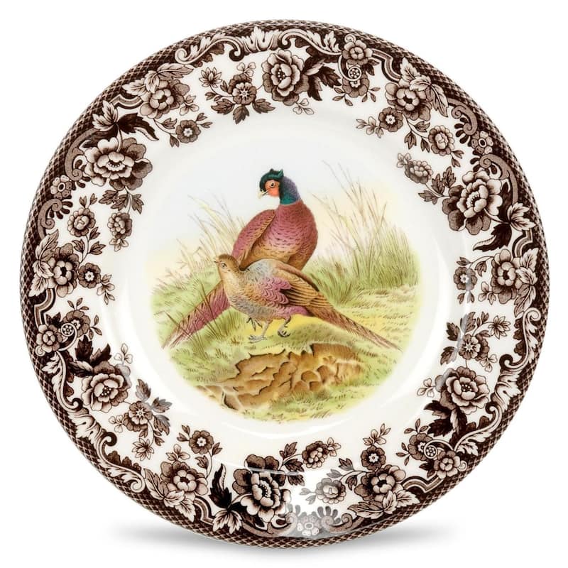 Spode Woodland Salad Plate - Assorted Animals - 8 Inch - Pheasant