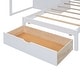 preview thumbnail 12 of 28, Heavy Duty Bunk Bed Full Over Twin Loft Bed Build-in Wardrobe and Drawers, Storage Stairs, Safety Guardrail, Wood Slats Support