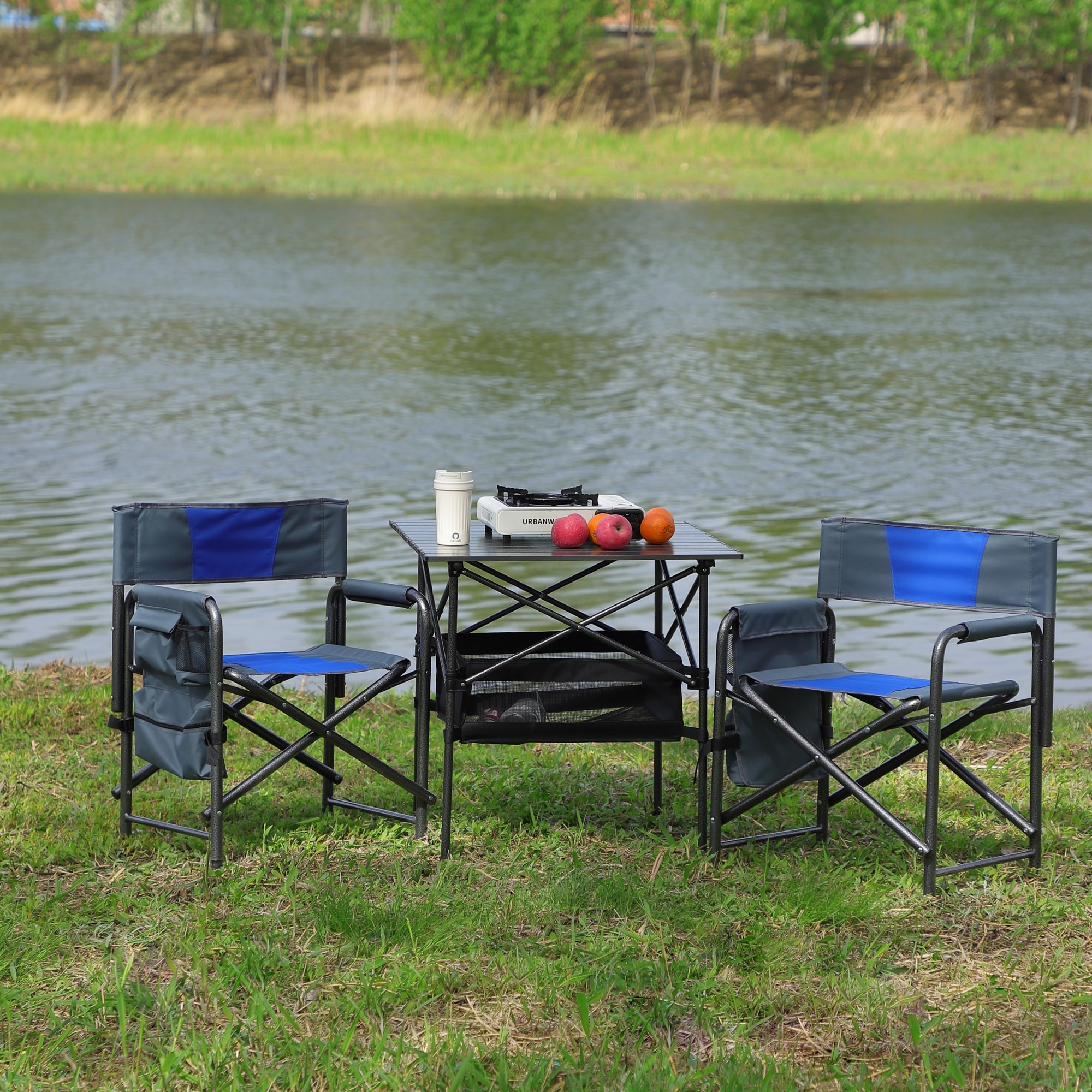 3-Piece Portable Table and Chairs Set with Storage Bags, image size:2000x2000