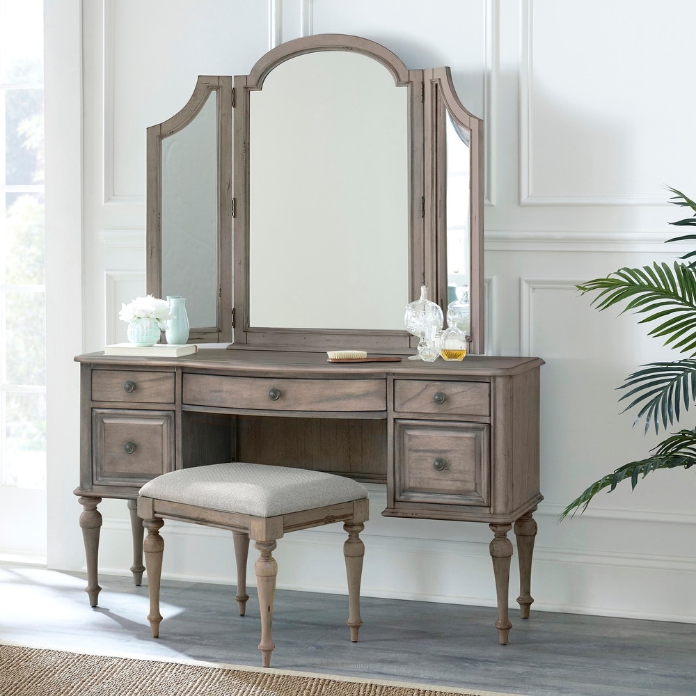Farmhouse makeup shop vanity