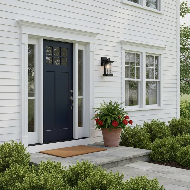 Artcraft Port Charlotte - Outdoor Wall Light - 12.44"H - Matte Black