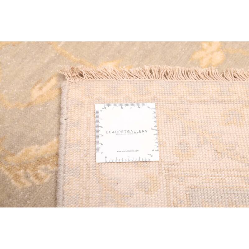 ECARPETGALLERY Hand-knotted Finest Oushak Grey Wool Rug - 3'2 x 4'10