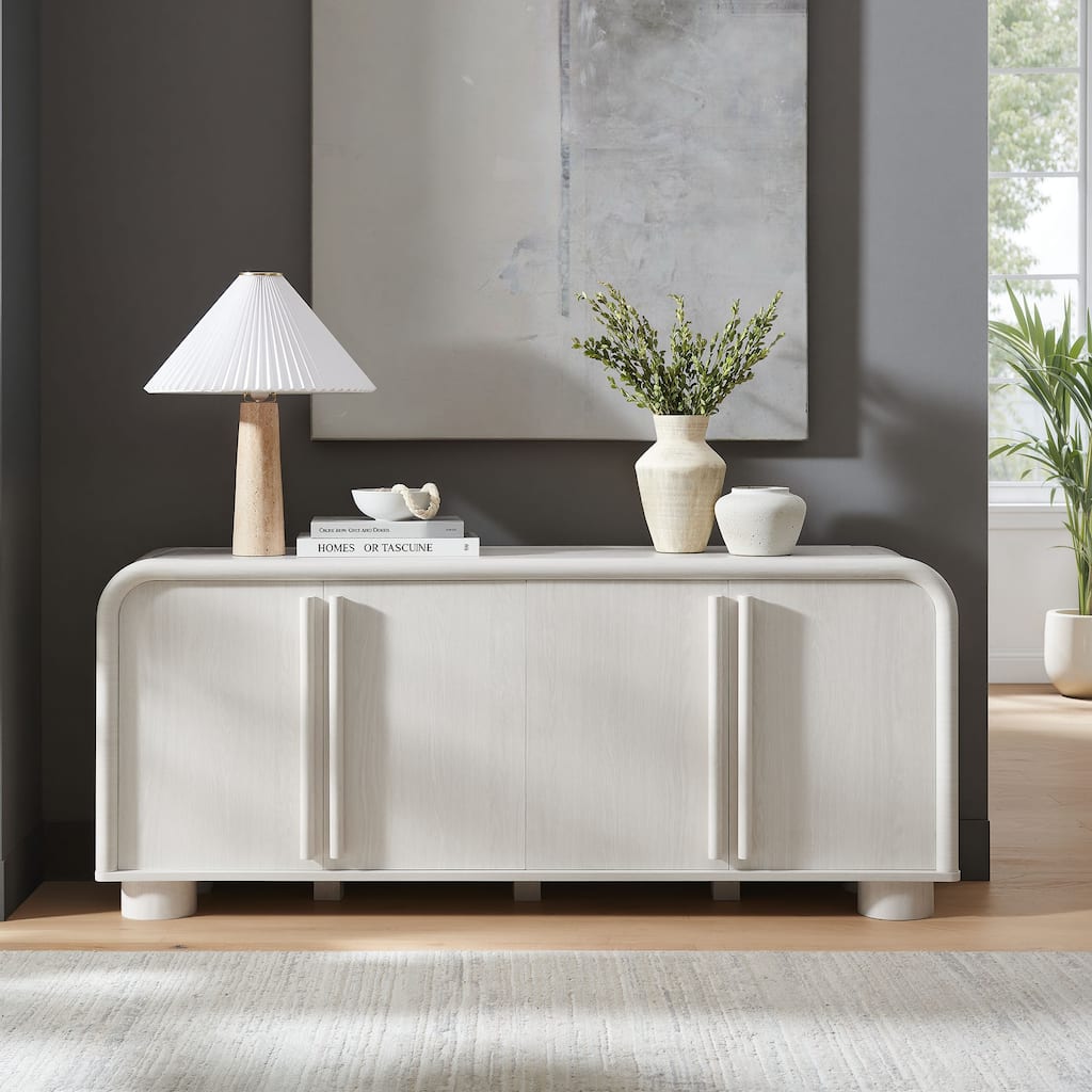 Bellamy Curved 4-Door Sideboard Cabinet