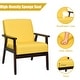 preview thumbnail 28 of 64, Costway Set of 2 Fabric Accent Armchair Solid Wood Upholstered Lounge - See Details