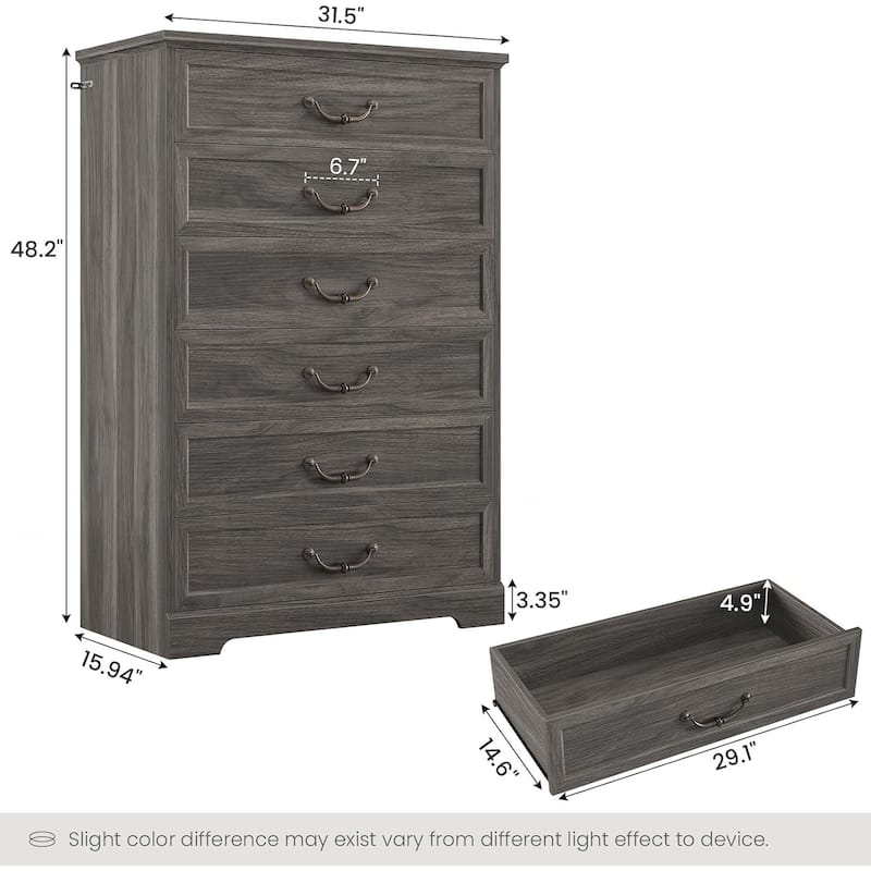 Farmhouse Drawers Dresser for Bedroom Storage Dressers Organizer