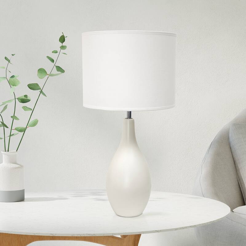 18.11" Standard Dewdrop TableLamp with Matching Fabric Shade