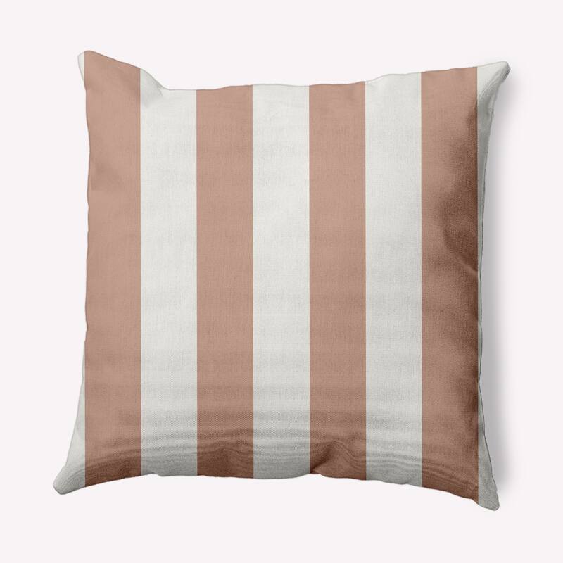 Graduated Stripe Nautical Indoor/Outdoor Throw Pillow - Mauve - 16" x 16"