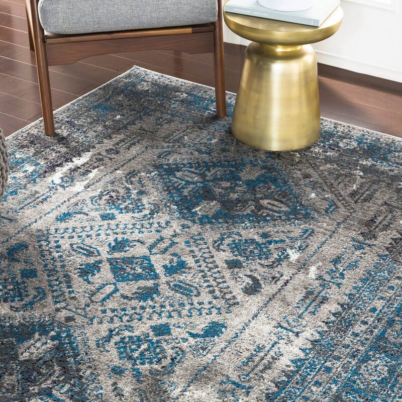 Artistic Weavers Evry Vintage Heriz Area Rug - 10' x 14' - Light Grey