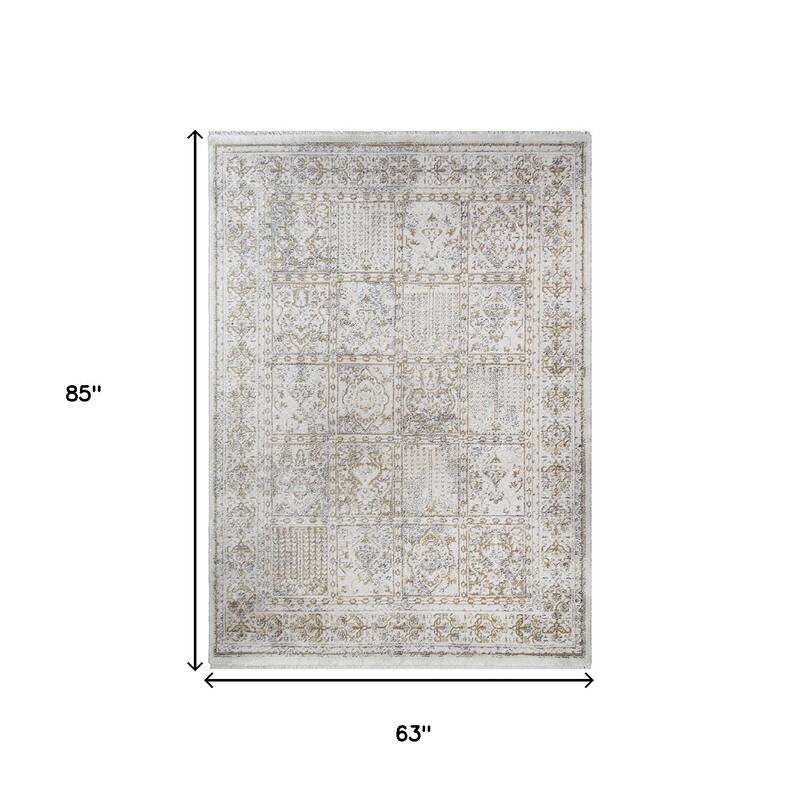 Cepaf Distressed Traditional Stain Resistant with Fringe Soft Durable Area Rug By HomeRoots