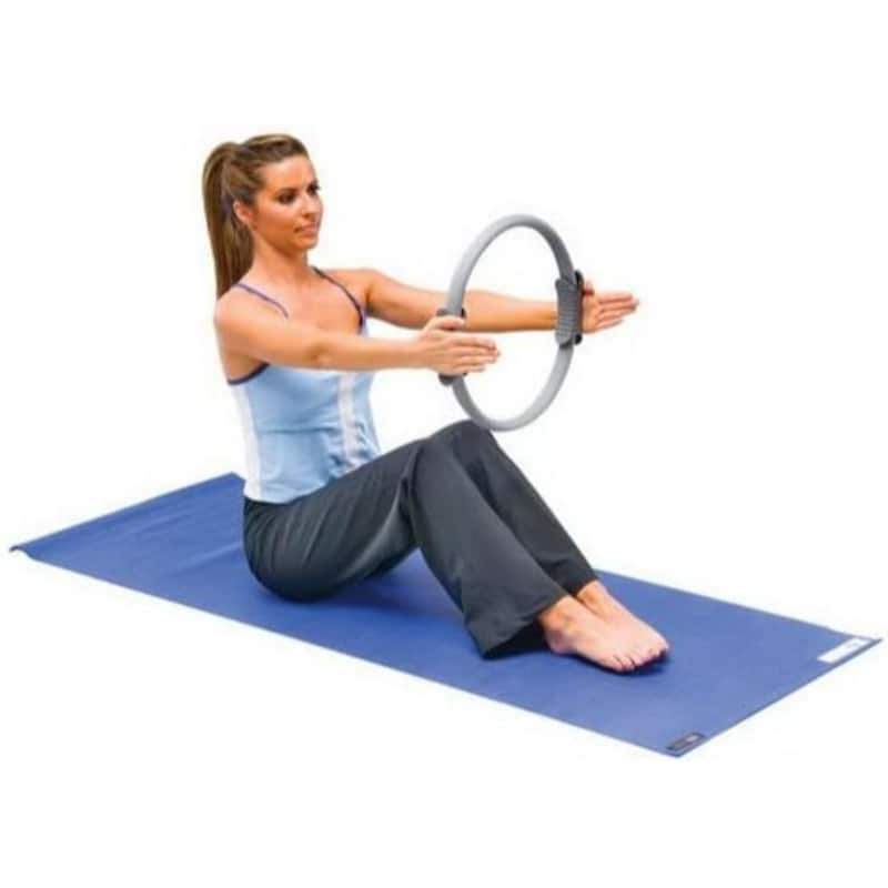 Power Systems 15" Pilates Ring, Exercise Ring with Foam Cover & 2 Molded Handles