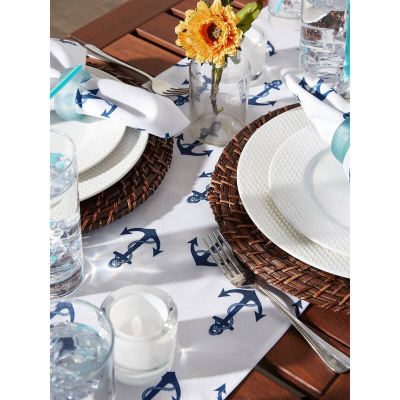 DII Anchors Print Outdoor Table Runner 14x72