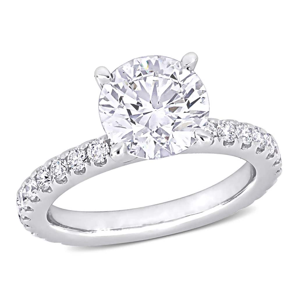 Miadora 1 1/5ct to 2 5/8ct TDW Certified Diamond Solitaire Engagement Ring in 14k White Gold