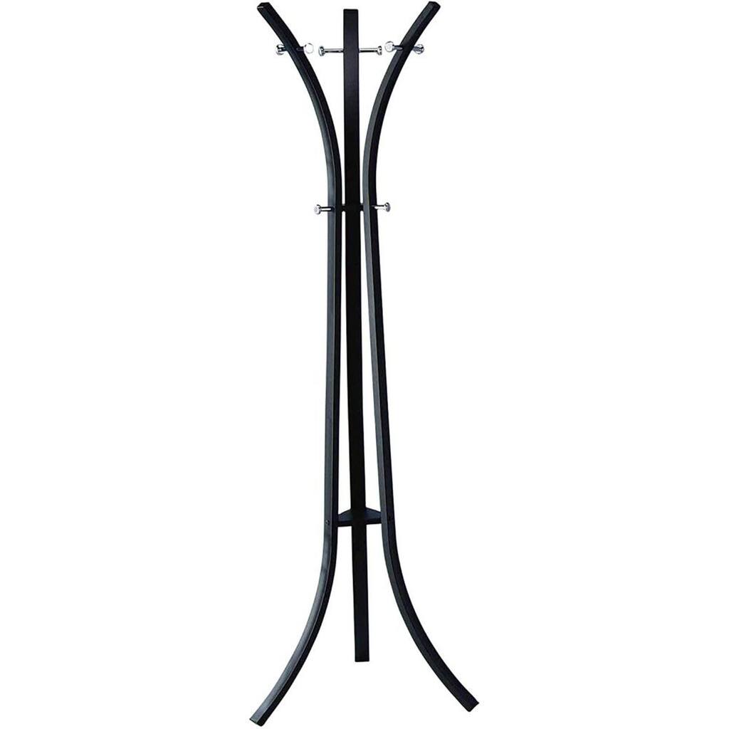 Pilaster Design Modern 9 Hook Freestanding Coat & Hat Rack - Black - 22.5"Wx22.5"Dx70"H