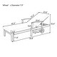 preview thumbnail 11 of 16, Outdoor Solid Wood Chaise Lounge, Patio Reclining Daybed with Wheels