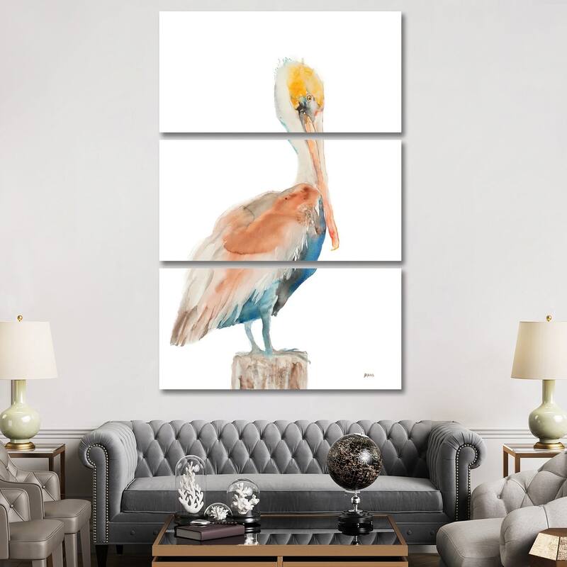 iCanvas "Pelican I" by Patti Mann 3-Piece Canvas Wall Art Set