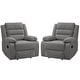 preview thumbnail 101 of 101, Overstuffed Cotton Corduroy Manual Pushback Recliner with Wide Armrest