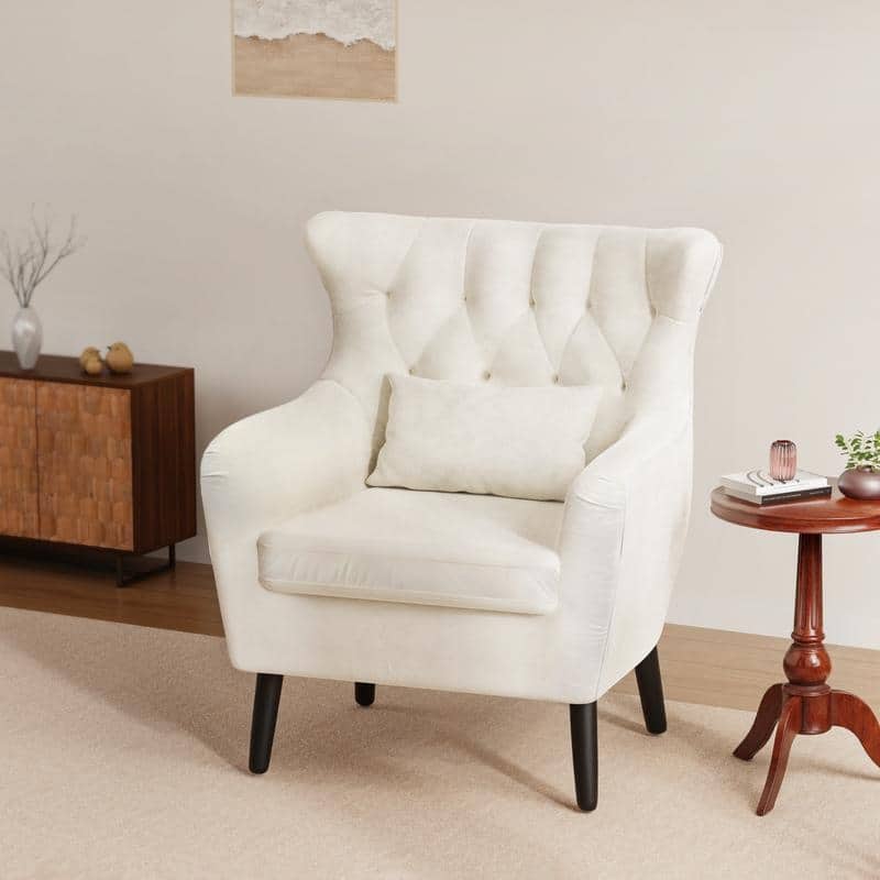 Tuft Velvet Living Room Thick Cushion Accent Chair