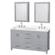 Option Gray / White Quartz Top / Brushed Chrome Hardware