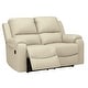 preview thumbnail 2 of 2, Rackingburg White/Cream Contemporary Reclining Loveseat