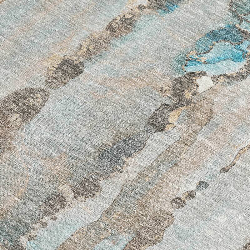 HomeRoots Abstract Transitional Rectangle Outdoor Rug