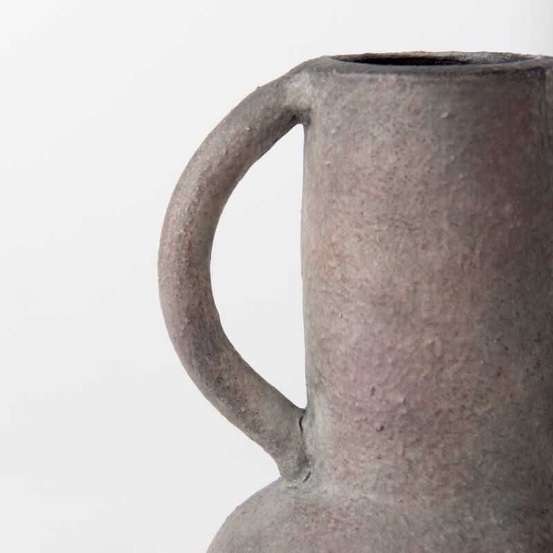 Armani Brown And Gray Ceramic Vase (7")