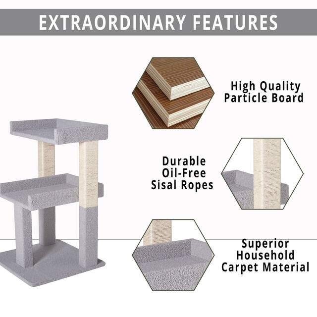 Lulu Large Cat Tree Tower, Multi-Level Kitten Tower