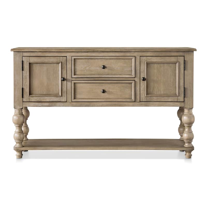 Furniture of America Trenden Modern Farmhouse Solid Wood 2-Drawer Storage Dining Server
