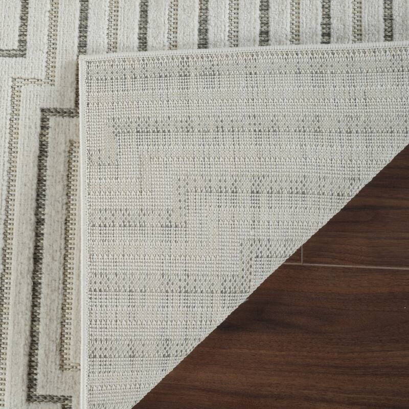 Elto Sleek Geometric Weather Resistant Current & Stylish Outdoor Rug