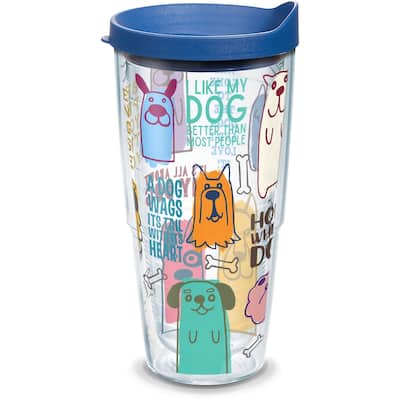 Tervis Dog Sayings Made in USA Double Walled Insulated Travel Tumbler, Classic - 24oz