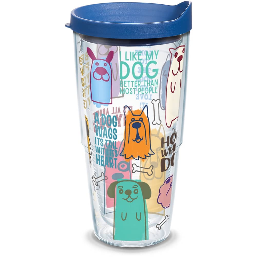 Tervis Dog Sayings Made in USA Double Walled Insulated Travel Tumbler, Classic - 24oz