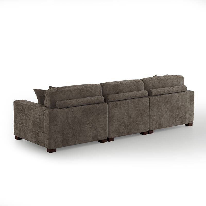 Oversized Modern Chenille Modular Sectional Sofa with Chaise