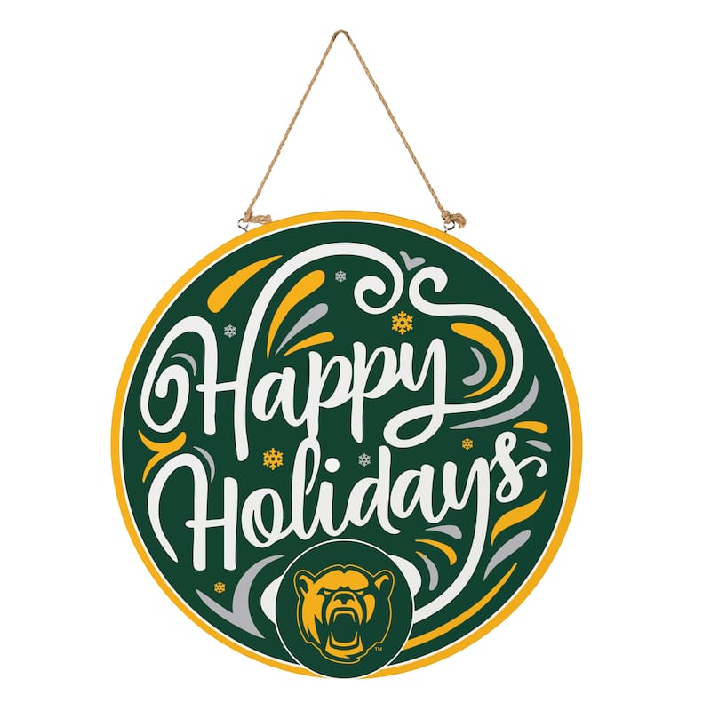 Baylor University 18" x 18" Happy Holidays Door Décor Wall Sign - 18" x 18"