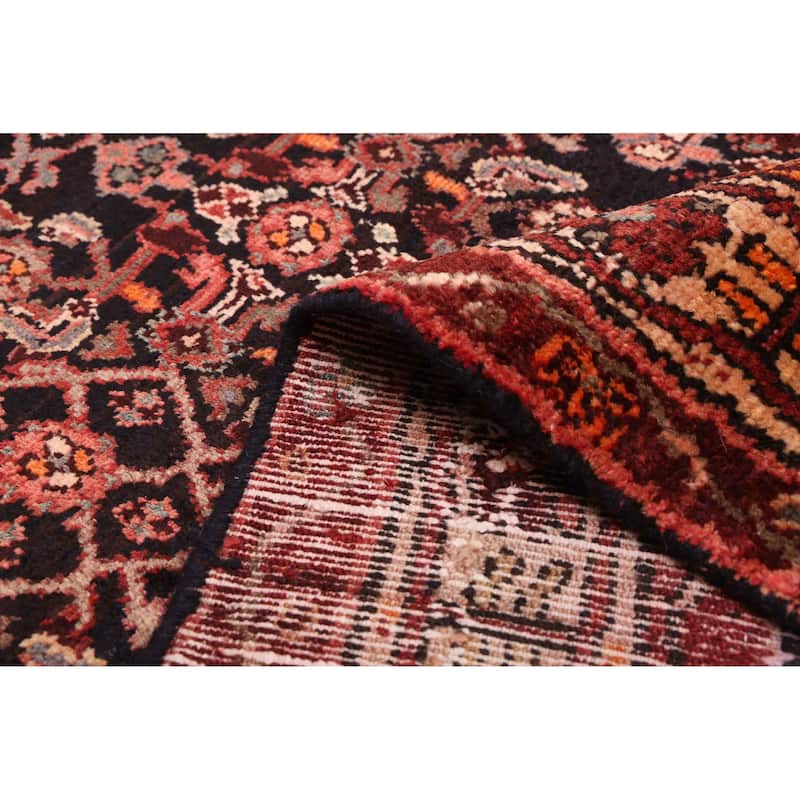 ECARPETGALLERY Hand-knotted Andelz Black, Red Wool Rug - 3'3 x 9'1