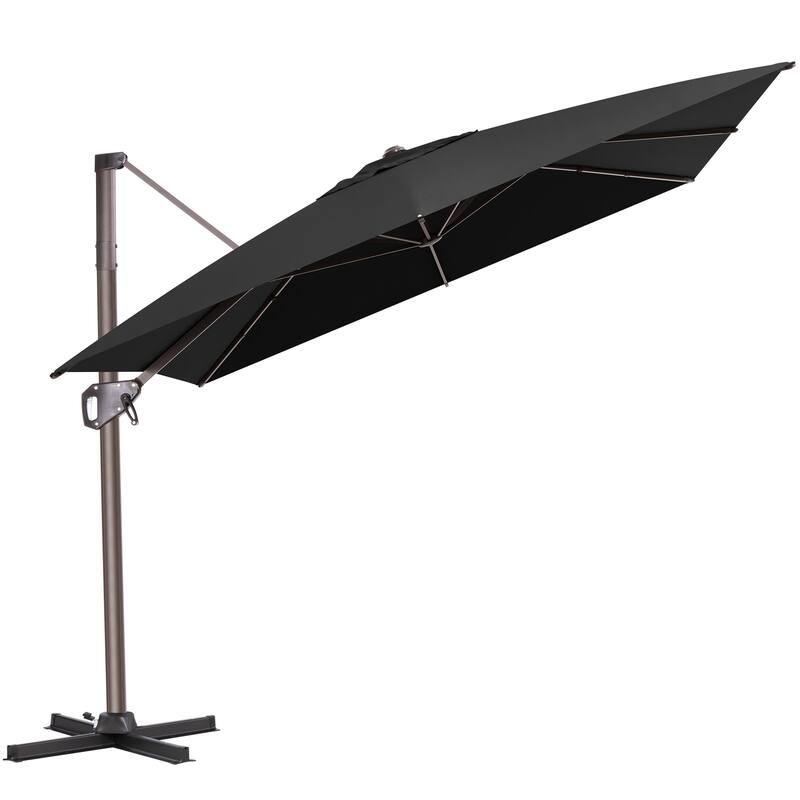 11 x 9 FT Rectangle Outdoor Premium Patio Cantilever Offset Umbrella