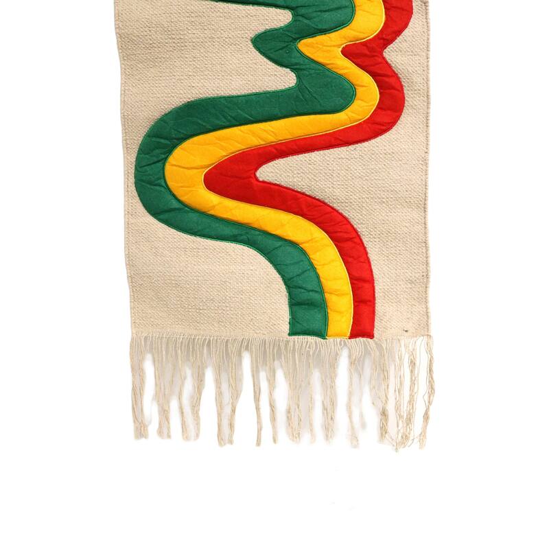 Home&Manor Large Abstract Macrame Wall Hanging