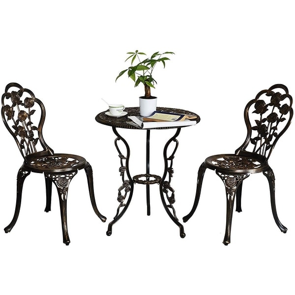 Small Patio Set Balcony Furniture 3 Piece Outdoor Bistro Table