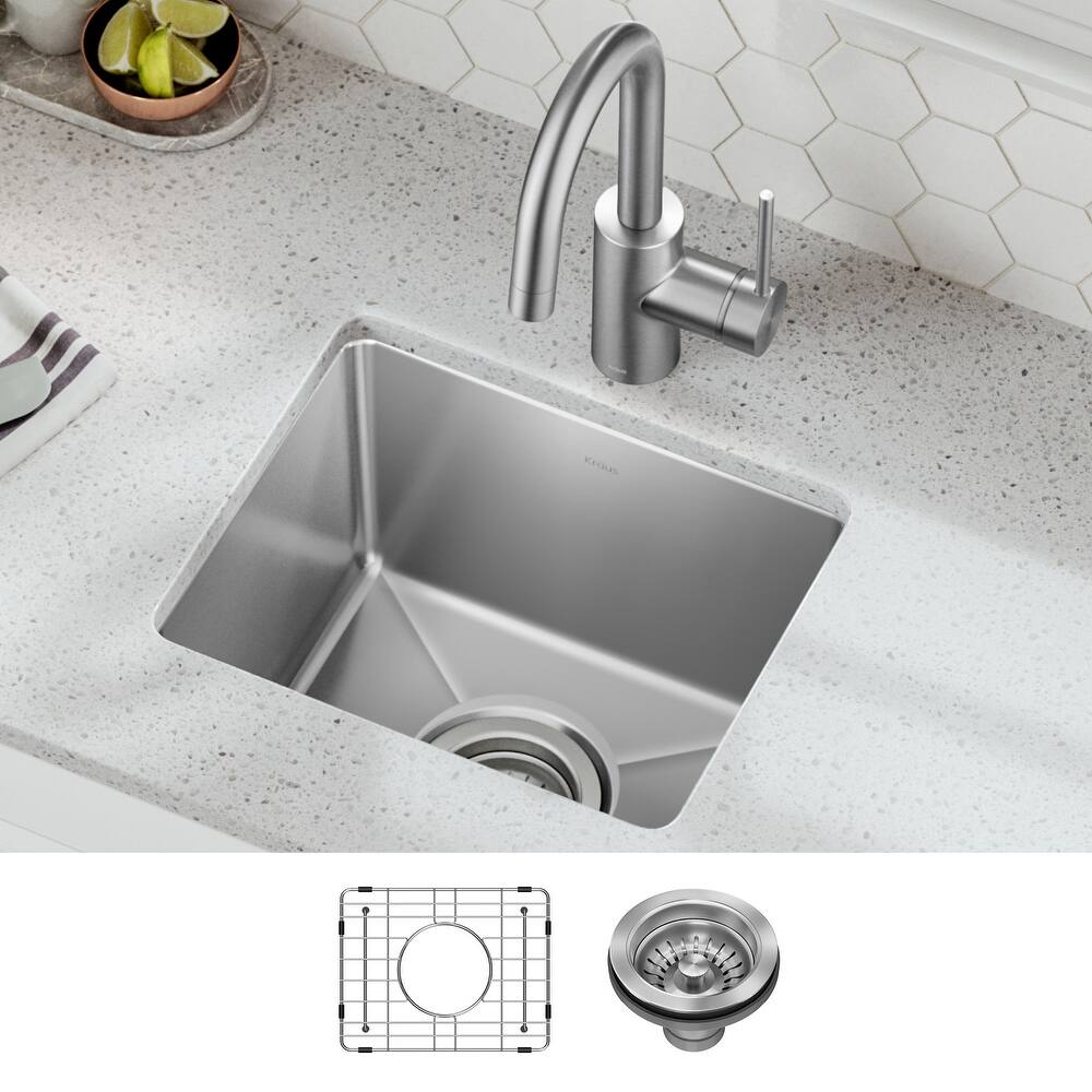 KRAUS Fairlane Undermount 18 Gauge Stainless Steel Kitchen Sink