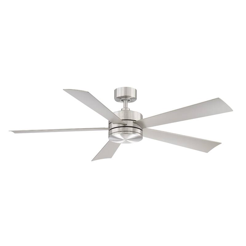Wynd Indoor and Outdoor 5-Blade Smart Ceiling Fan 60in with 3000K LED Light Kit and Remote Control