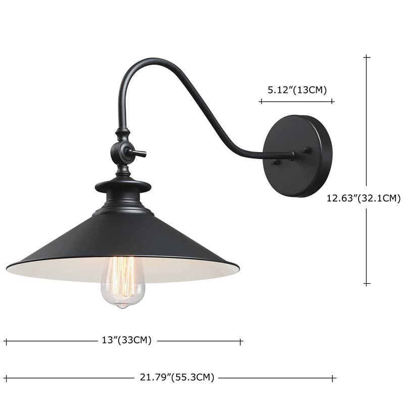 4 Pack 1-Light Outdoor Black Finish Barn Light