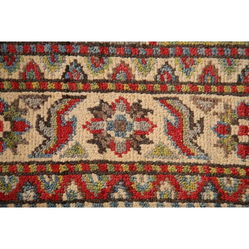 Kazak Oriental Accent Rug Hand-Knotted Grey Wool Carpet - 3'2"x 5'0"