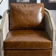 preview thumbnail 52 of 165, KINWELL 31"W Oak Frame Upholstered Swivel Barrel Armchair