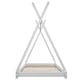 preview thumbnail 6 of 5, Twin Size House Platform Bed with Triangle tructure,White