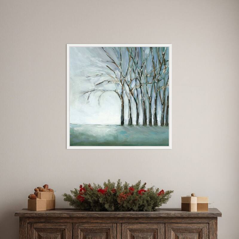 Tree in Winter by Christina Long Framed Canvas Wall Art Print - Sylvie White