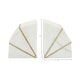 preview thumbnail 4 of 10, Decorative Marble and Brass Inlay Bookends - 5.5", White & Gold - 5.25"