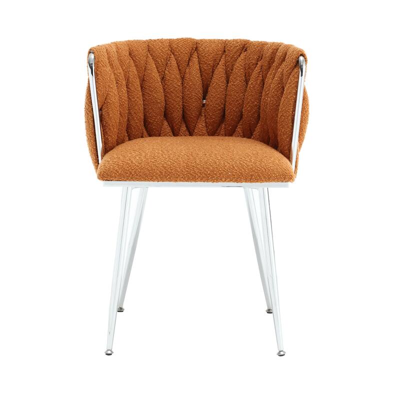 Leisure Velvet Dining Chairs With Metal Feet 2PC/SET