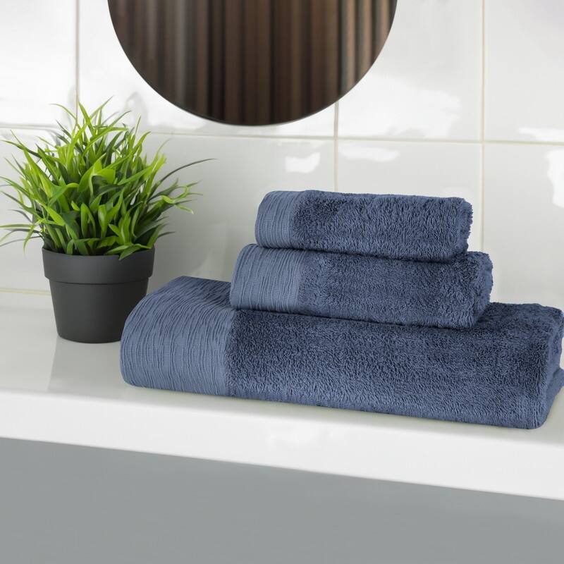 Superior Sierra Rayon From Bamboo Cotton Blend 3 Piece Bathroom Towel Set
