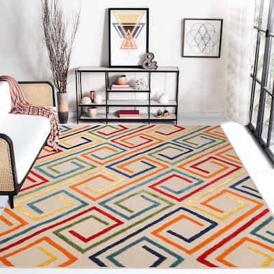 Superior Ares Modern Geometric Diamond Indoor Outdoor Area Rug