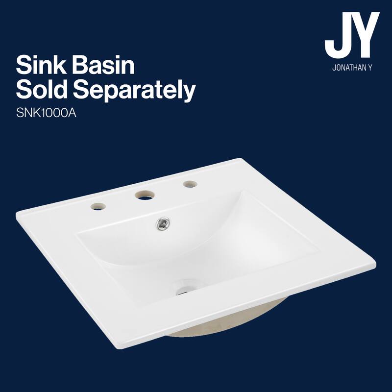 Ancillary Rattan Modern Farmhouse 2-Shelf Bath Vanity Cabinet Only (Sink Basin not Included), by JONATHAN Y